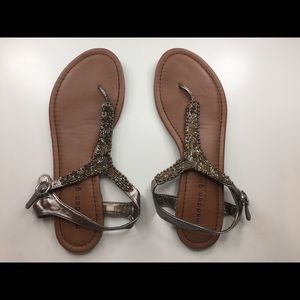 Madden Girl (by Steve Madden) thong beaded sandals
